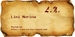 Lini Norina névjegykártya